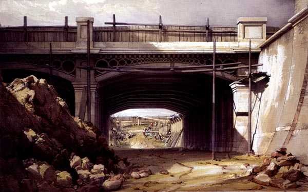 Hampstead Road Bridge by John Cooke Bourne