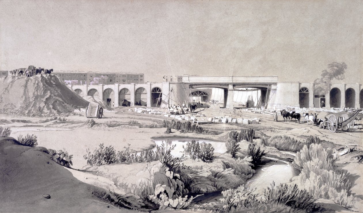 Hampstead Road Bridge, 5th October 1836 by John Cooke Bourne