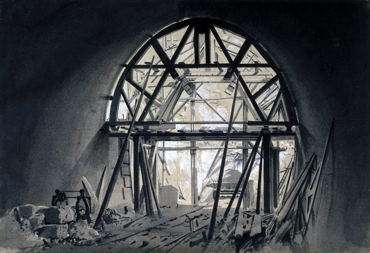 North Church Tunnel, 17th June 1837 by John Cooke Bourne