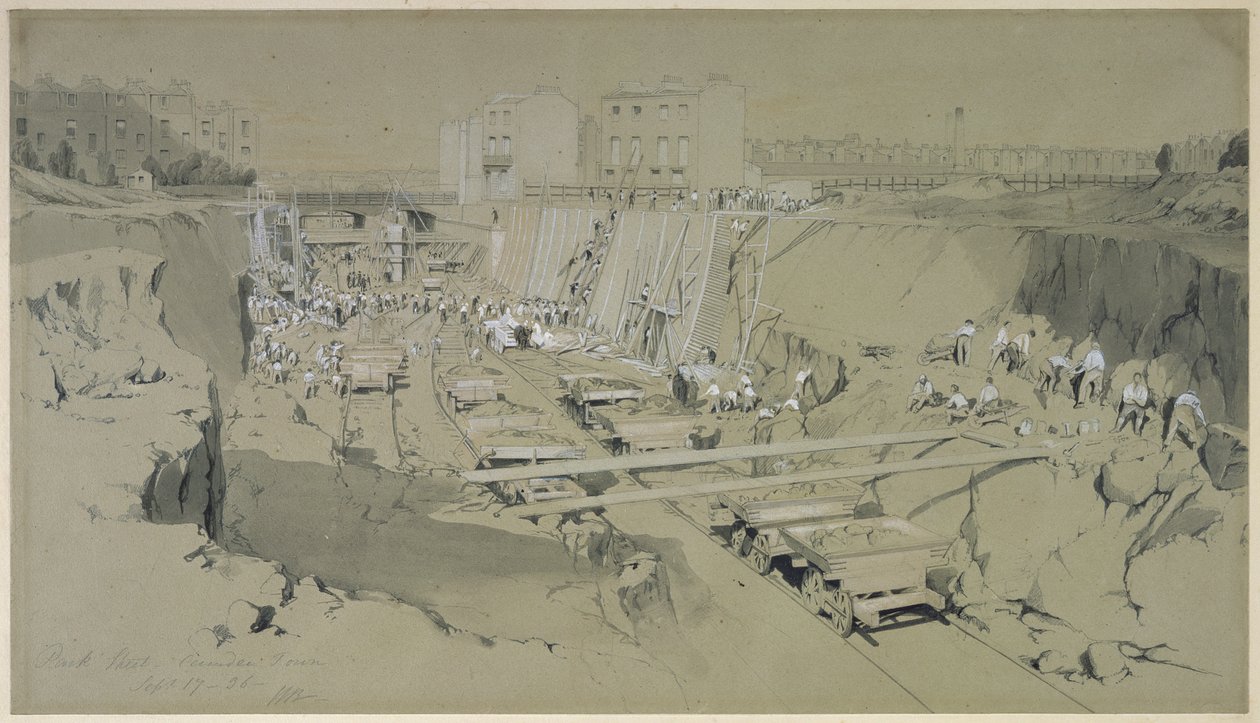 Park Street, Camden Town, 17th September 1836 by John Cooke Bourne