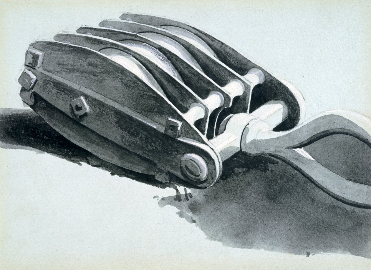 Pulley used in railway construction, 1833-38 by John Cooke Bourne