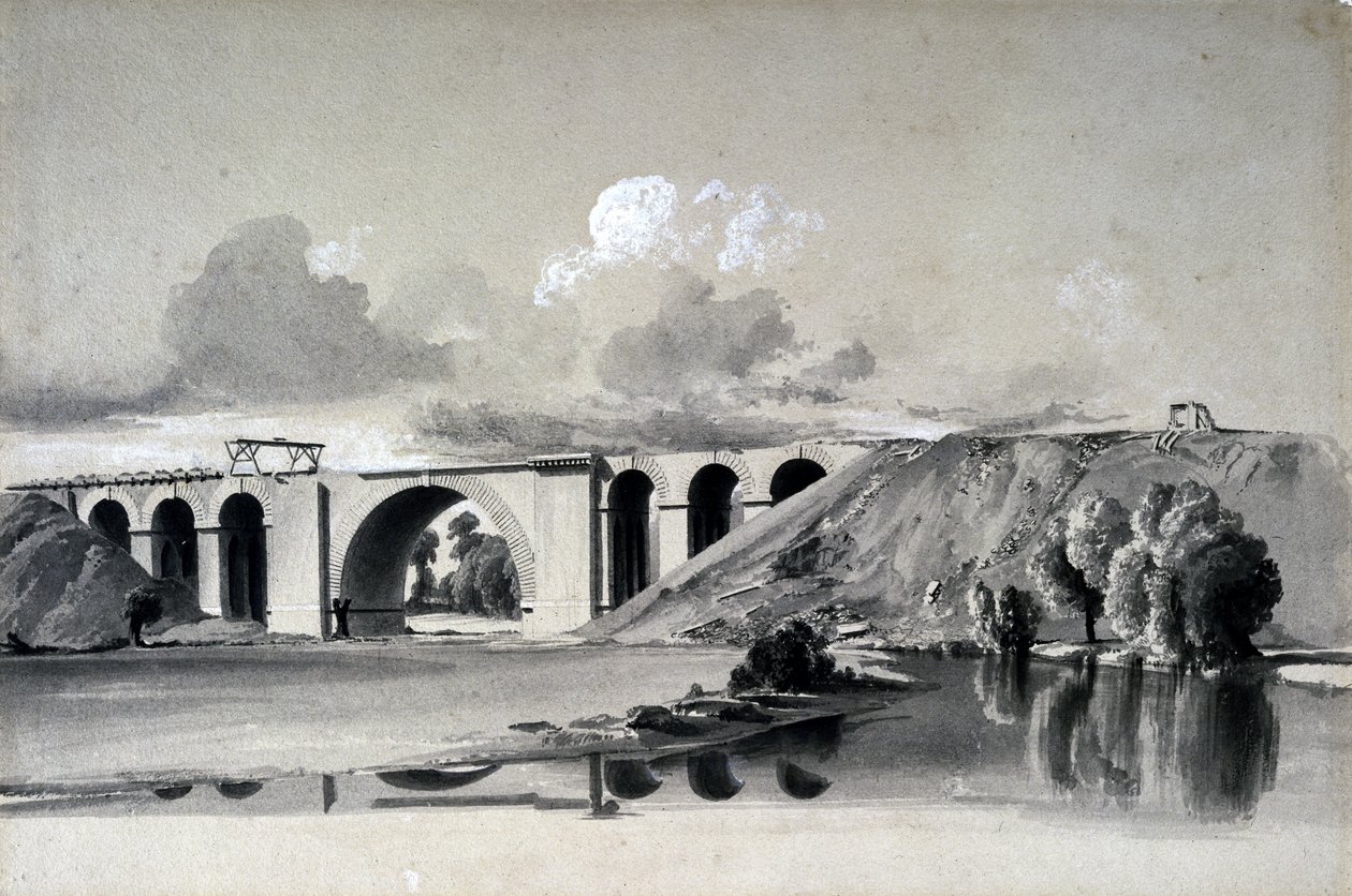 Sherbourne Viaduct, near Coventry, 27th July 1837 by John Cooke Bourne