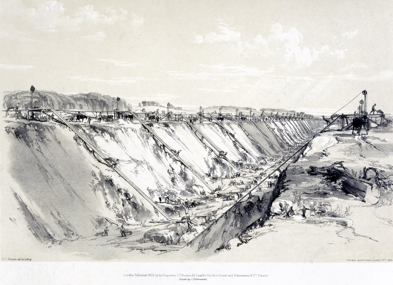 Tring Cutting, 19th June 1837 by John Cooke Bourne
