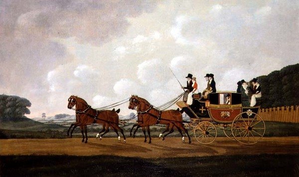Ludlow to Worcester Mail Coach on the Road by John Cordrey