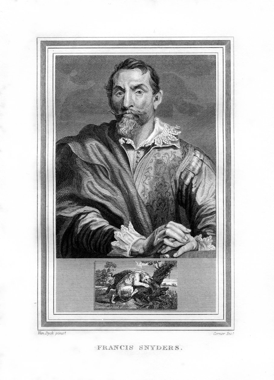 Frans Snyders, Flemish Baroque Era Painter, 1825 by John Corner