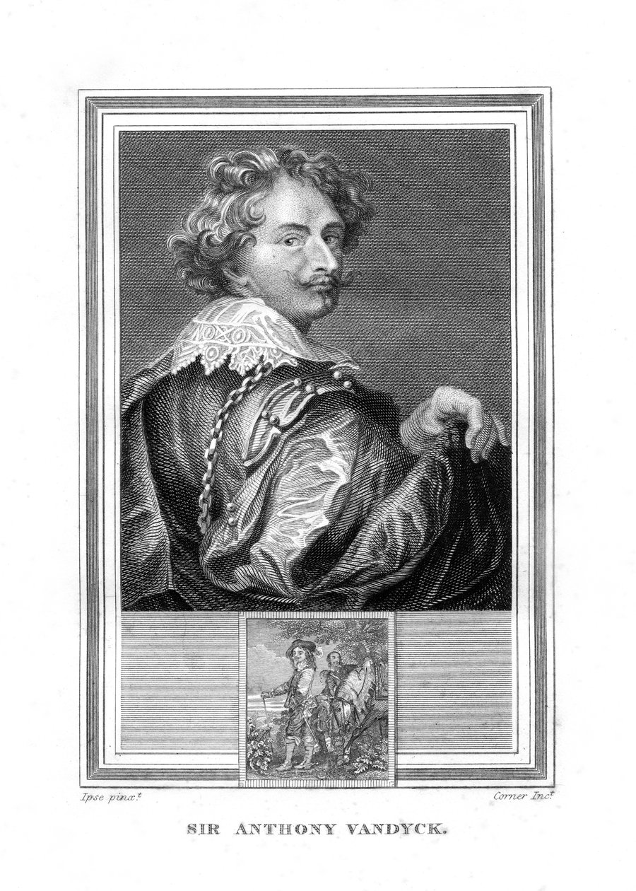 Sir Anthony van Dyck, 1599-1641, Flemish painter, 1825 by John Corner