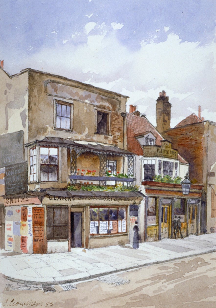Corner of Cheyne Walk and Lawrence Street, Chelsea, London, 1883 by John Crowther