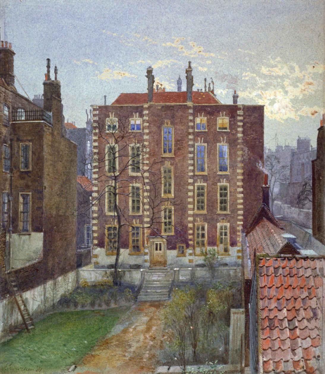 House on Austin Friars Street, City of London, 1881 by John Crowther