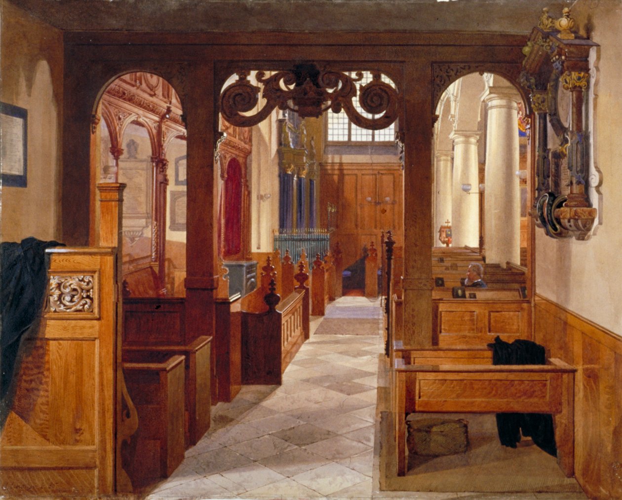 Interior of Charterhouse Chapel, London, 1885 by John Crowther