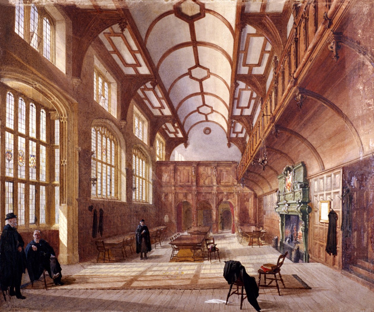 Interior of Charterhouse, London, 1885 by John Crowther