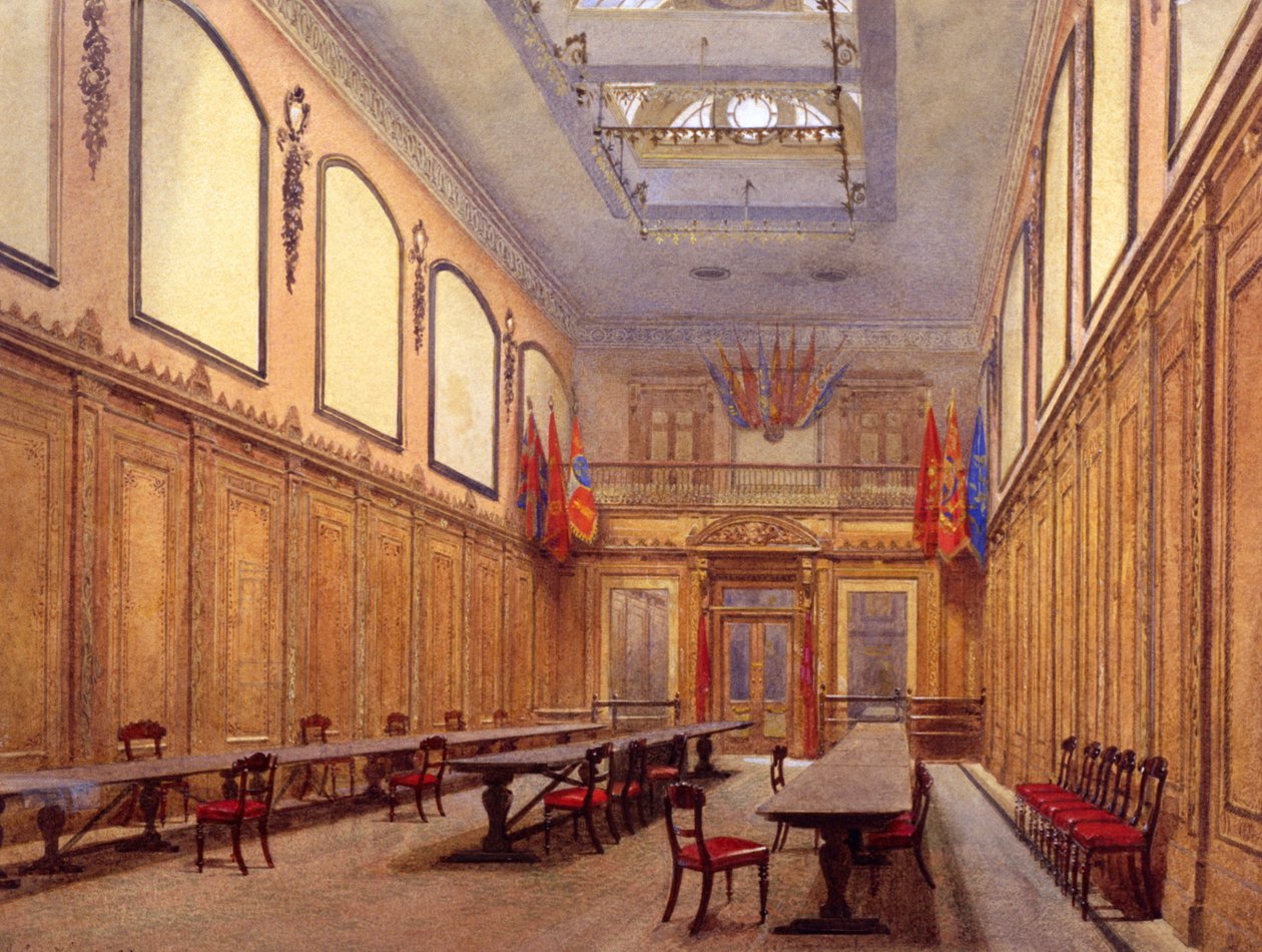 Interior of Skinners' Hall, London by John Crowther