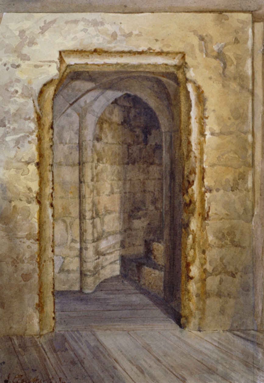 Interior of the Bloody Tower in the Tower of London by John Crowther