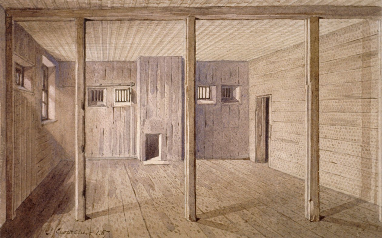 Interior view of White Lyon Prison, Borough High Street, Southwark, London, 1887 by John Crowther
