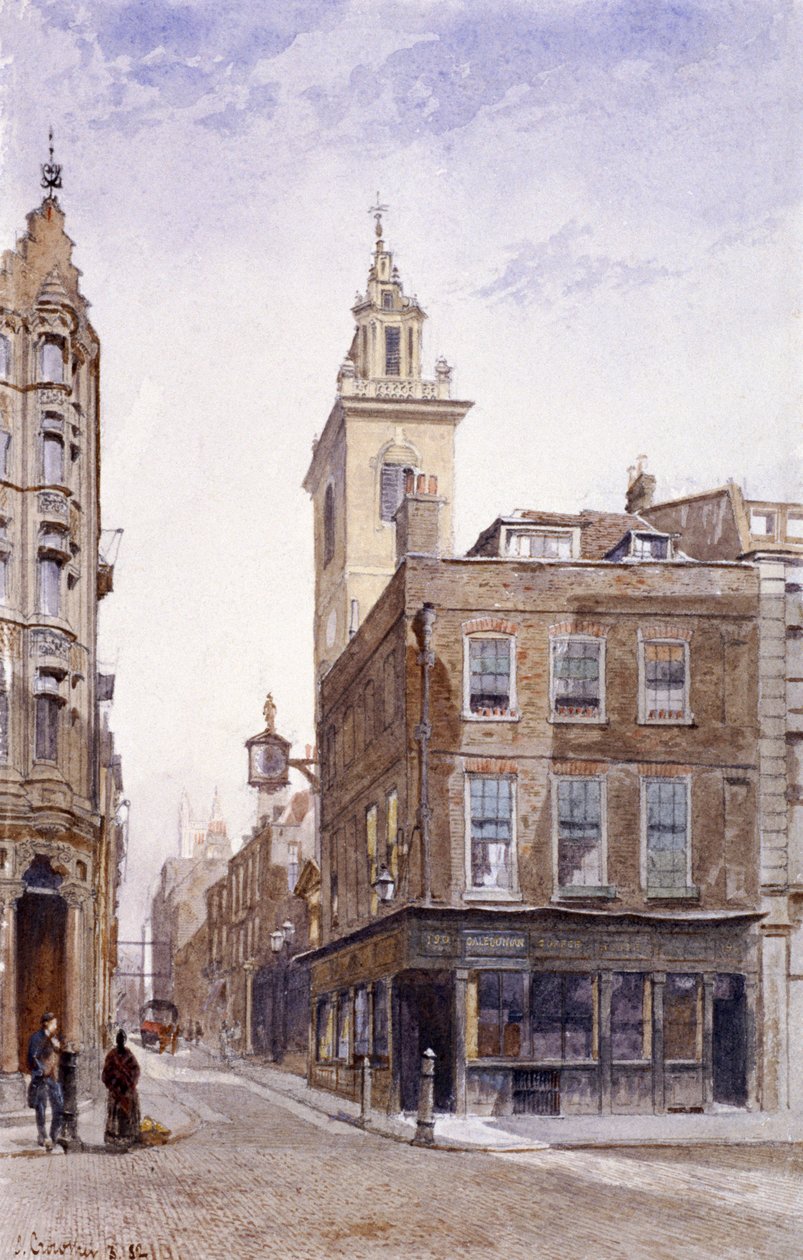 St James Garlickhythe, Upper Thames Street, London, 1882 by John Crowther