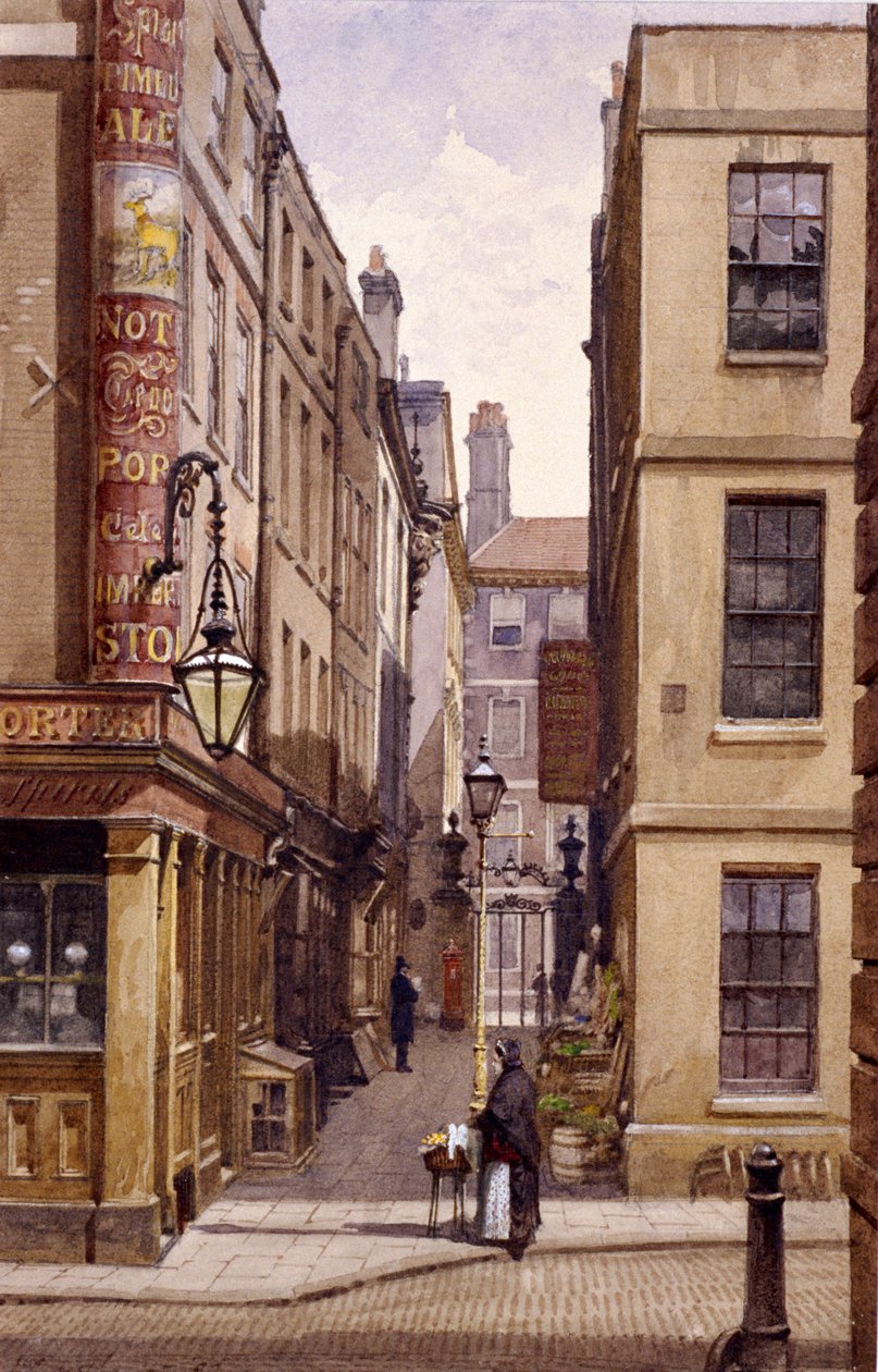Stag Public House, Devereux Court, London, 1887 by John Crowther