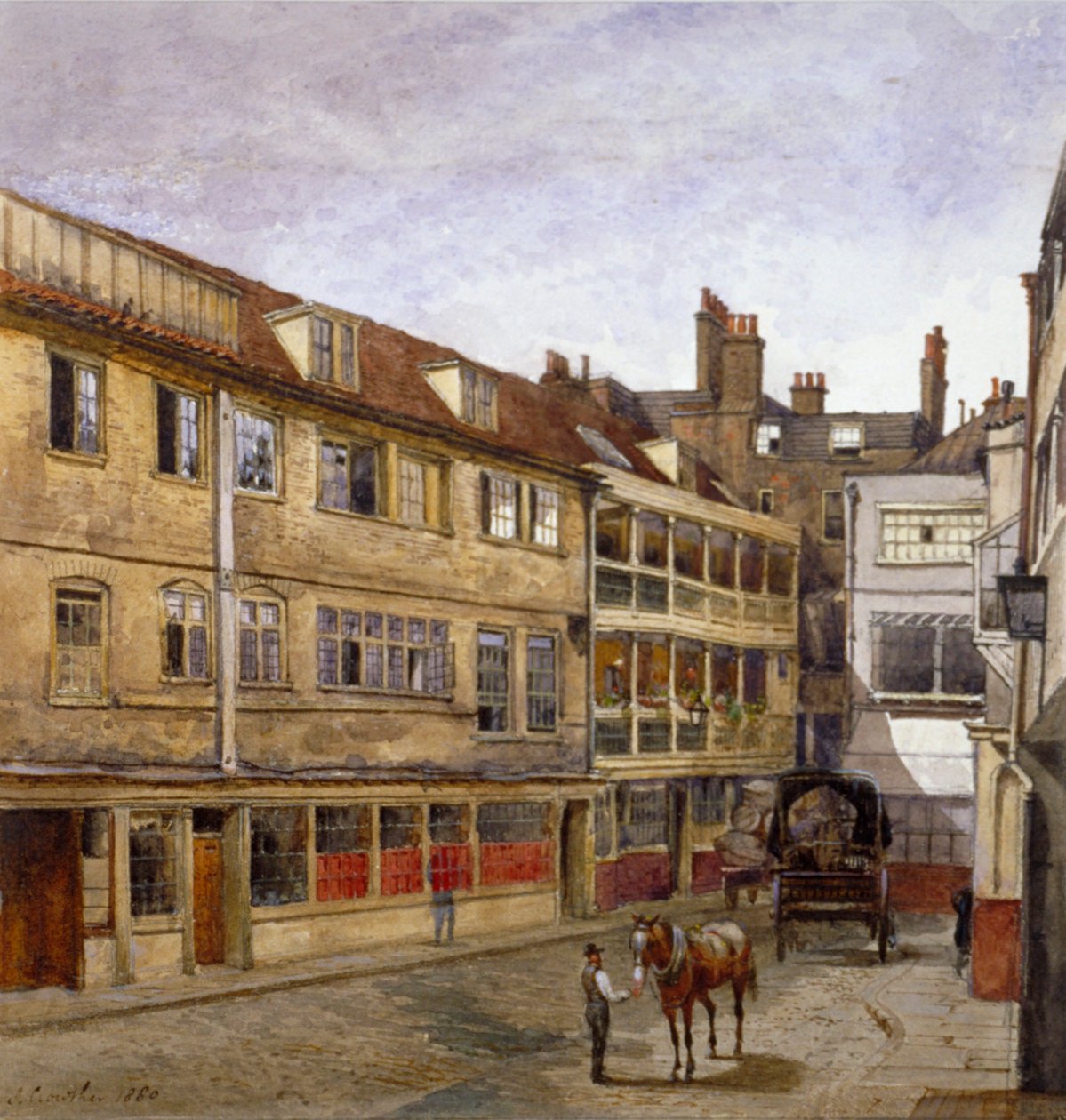 The George Inn, Borough High Street, Southwark, London, 1880 by John Crowther