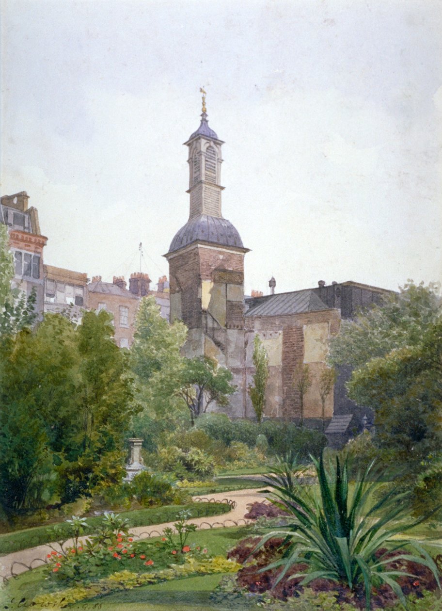 The Tower of the Church of St Botolph, Aldersgate, City of London, 1886 by John Crowther