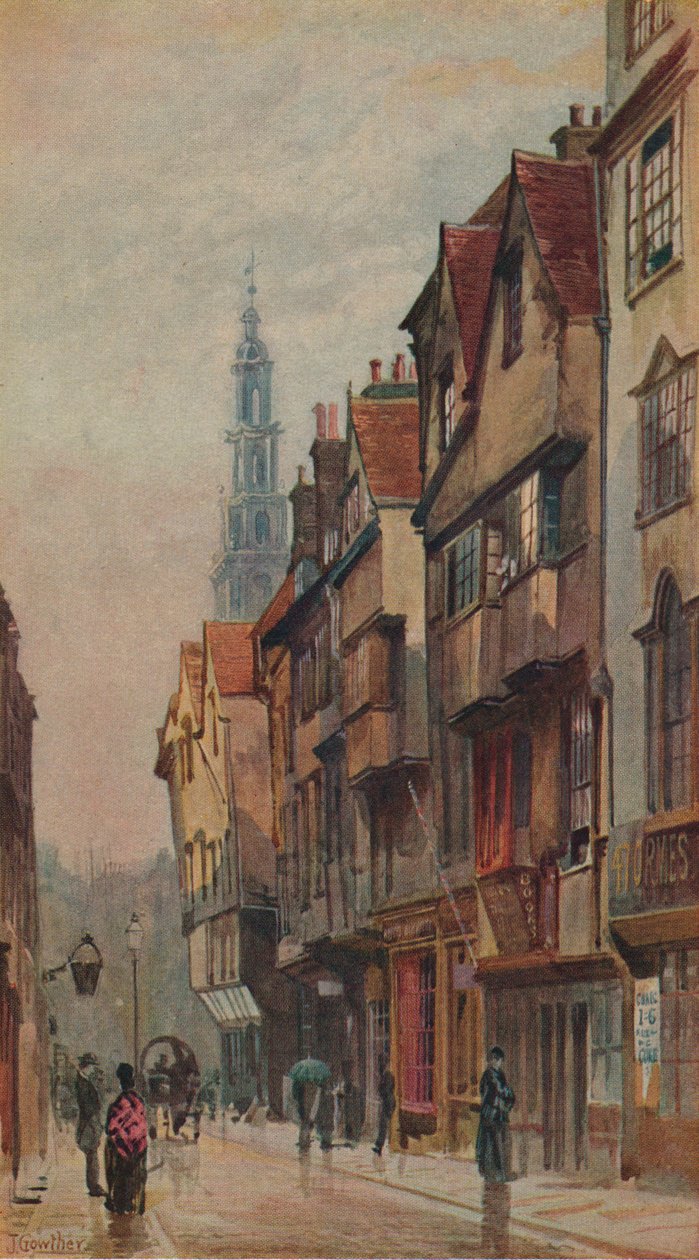 View of Wych Street, Westminster, Looking East from New Inn Gateway, London, c1880 by John Crowther
