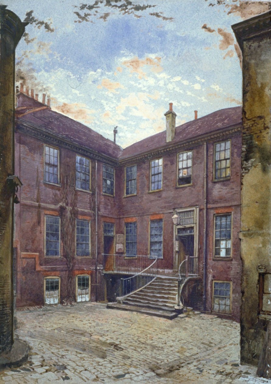 View of an old house in Great Winchester Street, City of London, 1880 by John Crowther