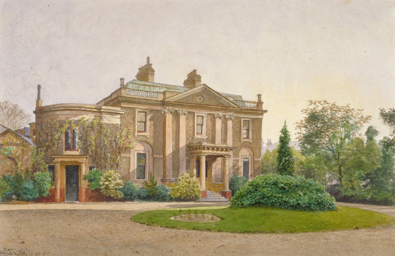 View of the Front of Carroun House, South Lambeth Road, Lambeth, London by John Crowther
