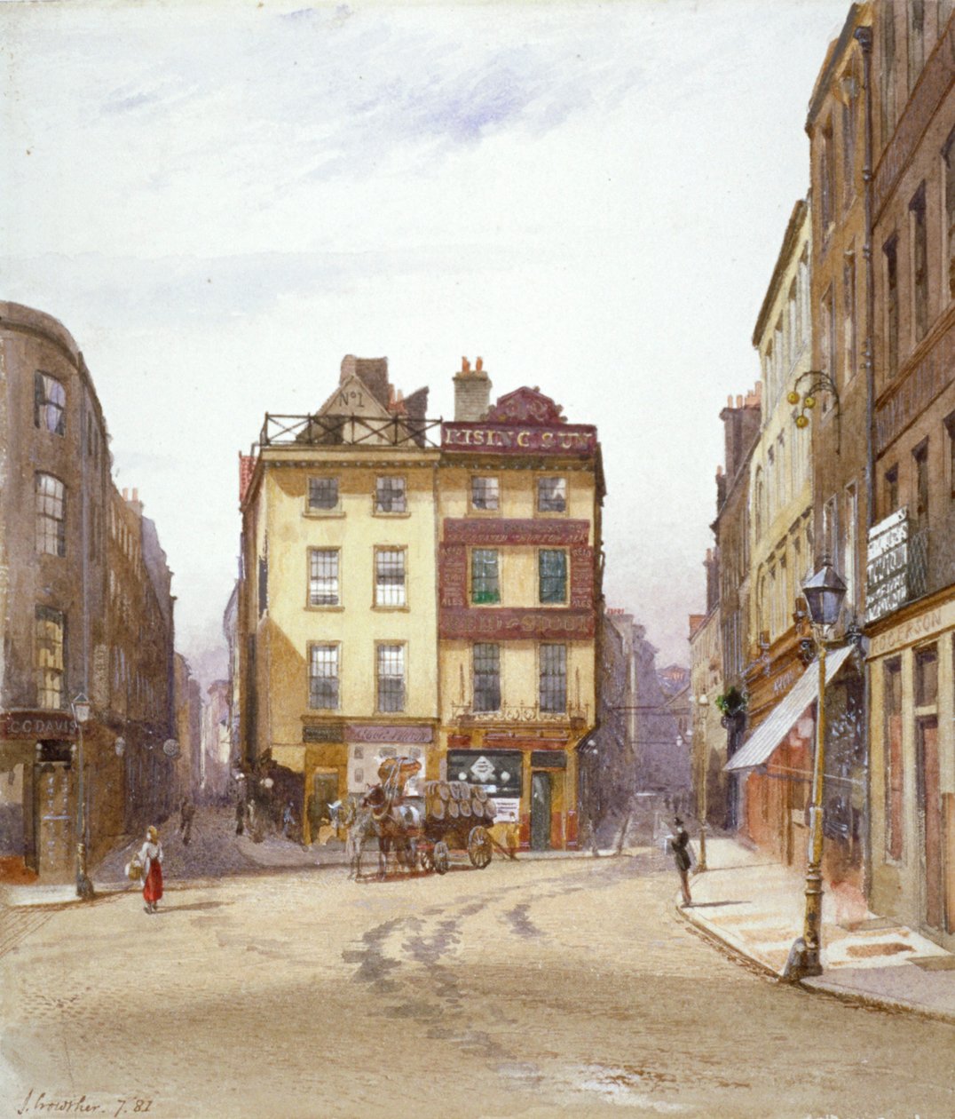 Wych Street and Holywell Street, Westminster, London by John Crowther