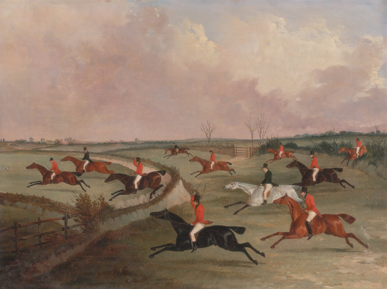 The Quorn Hunt in Full Cry: Second Horses, ca. 1835 by John Dalby