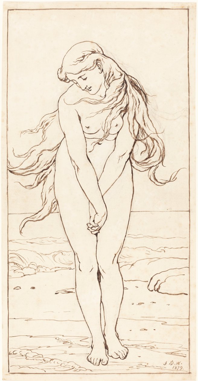 Standing Nude with Crossed Arms by John Dawson Watson
