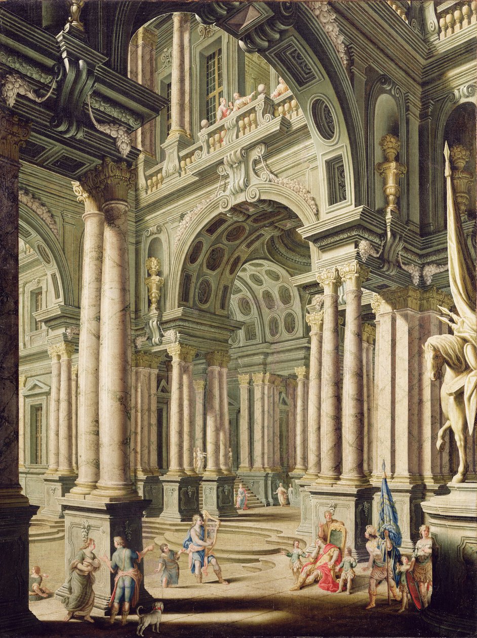 Imaginary Palace with David before Saul by John Devoto