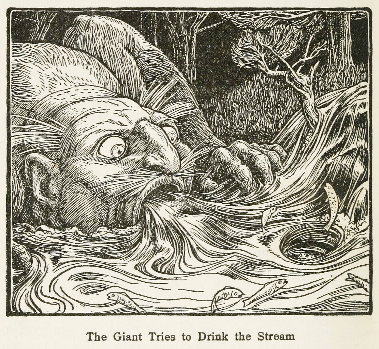 The Giant Tries to Drink the Stream, from Europa