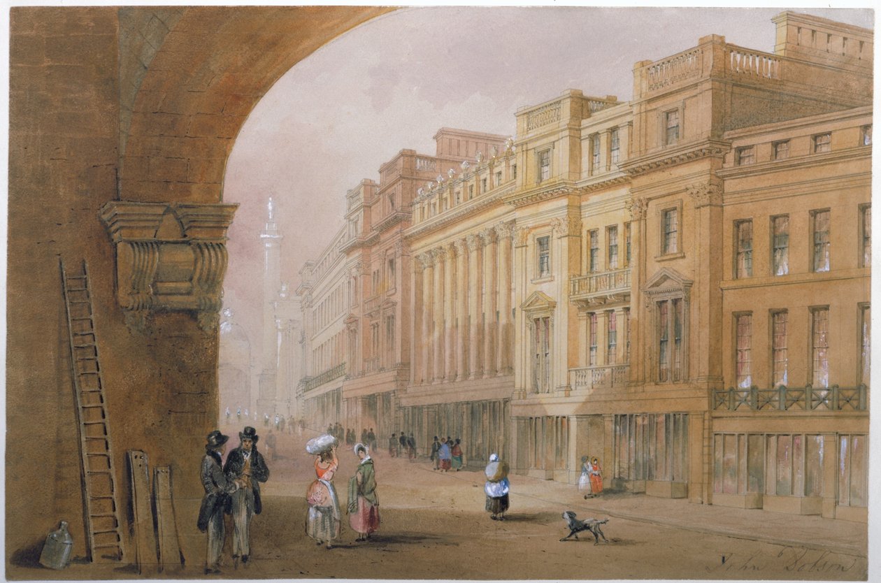 View of Grey Street, Newcastle upon Tyne by John Dobson