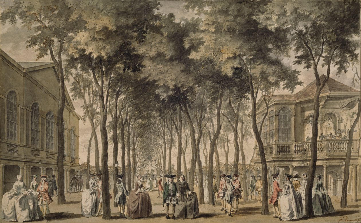 A View of the Grand Walk, Marylebone Gardens, 1778-86 by John Donowell