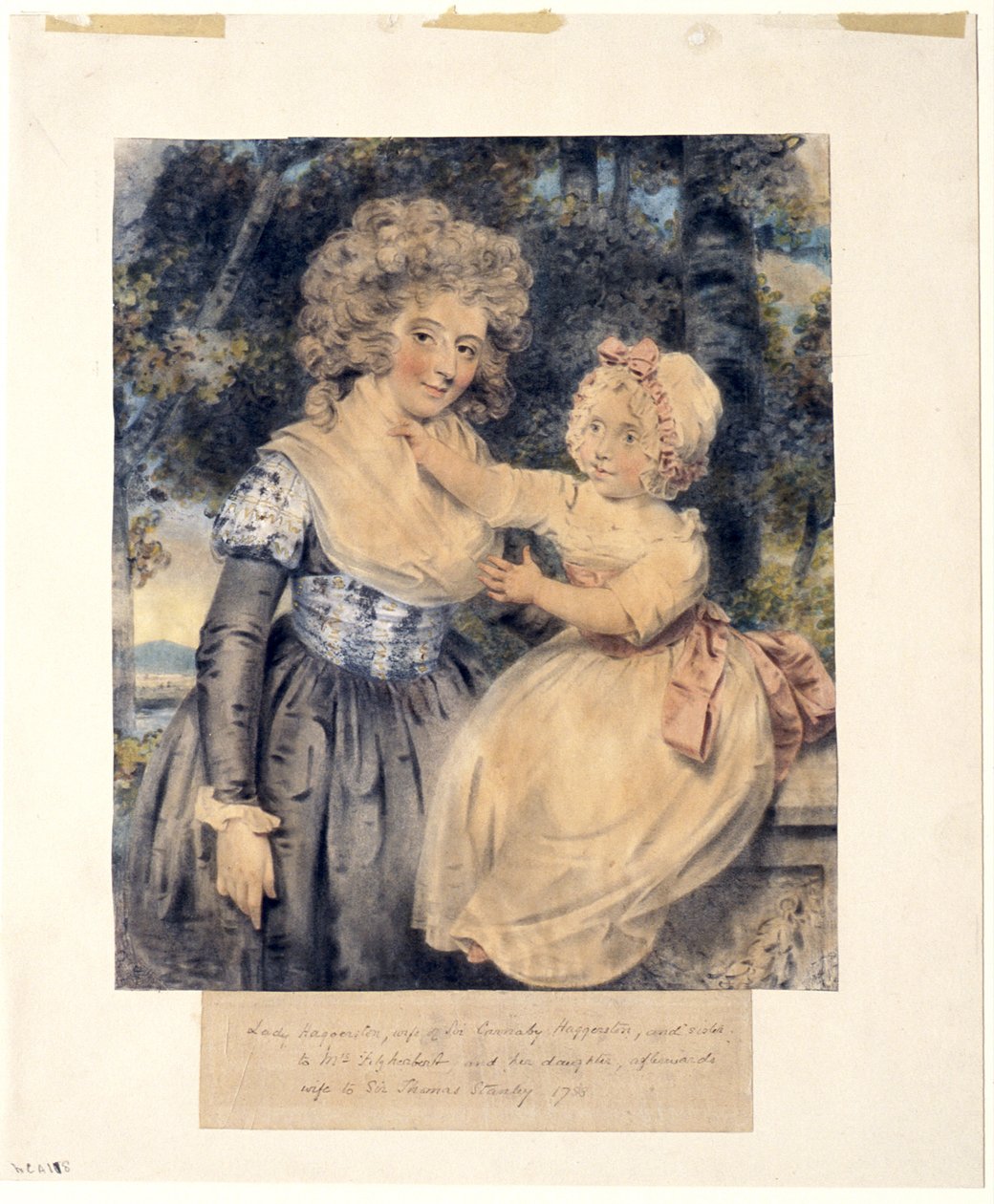 Lady Haggerston and Her Daughter by John Downman