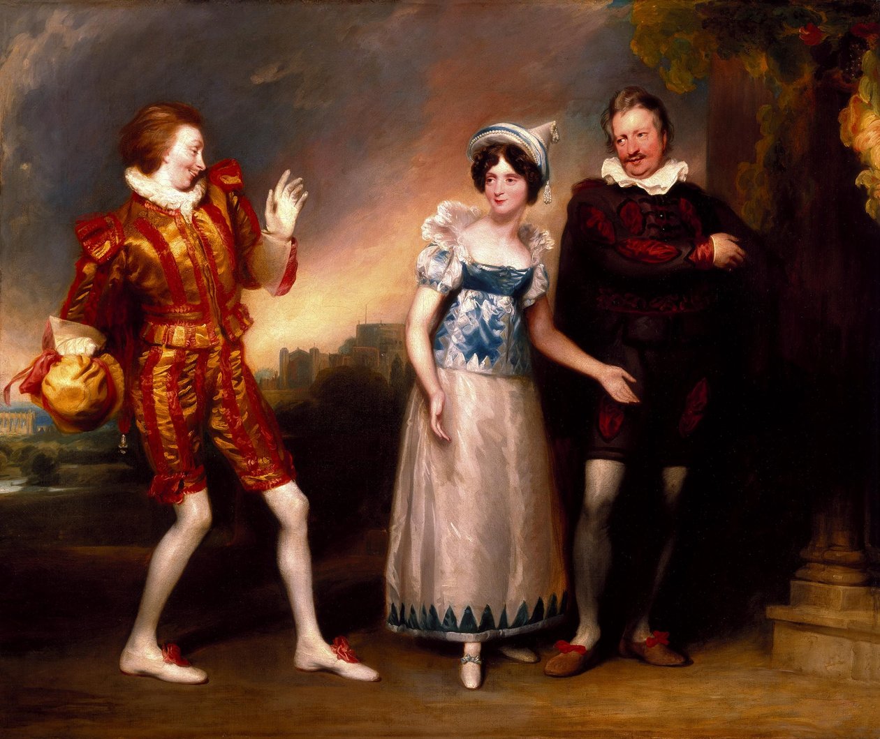 Master Page, Anne Page, and Slender by John Downman
