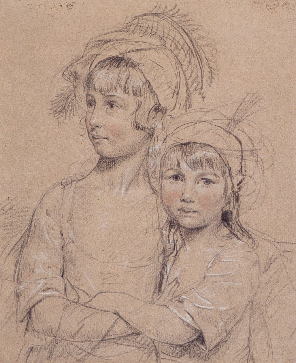 The Misses Rigby, the two daughters of Mr Rigby of Norwich, a celebrated surgeon, 1778 by John Downman