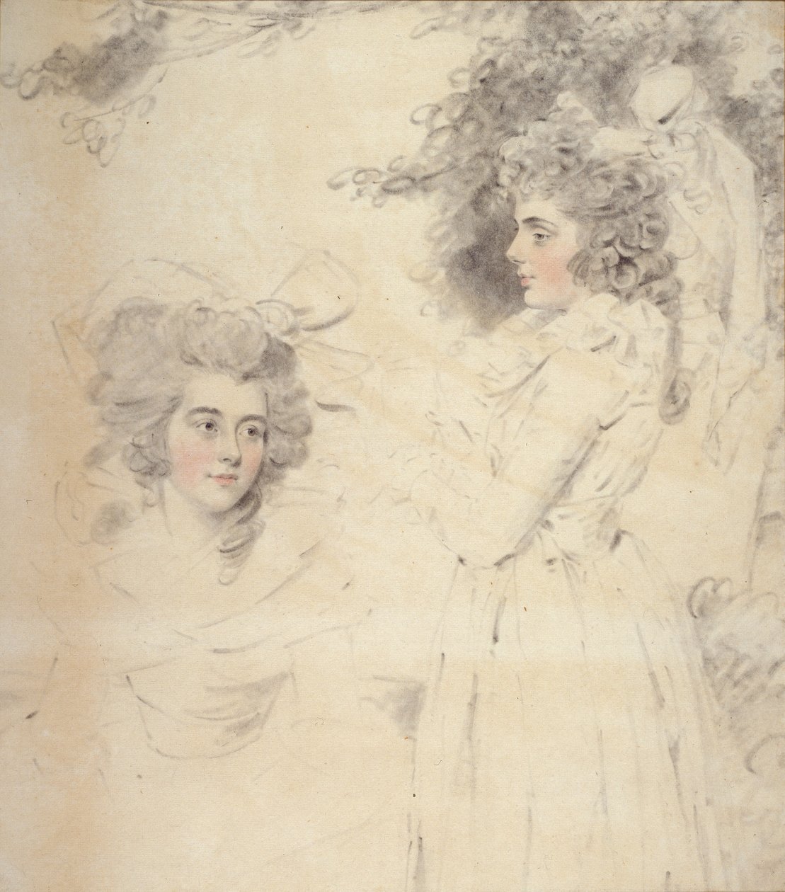 Portrait of Georgiana, Duchess of Devonshire and Lady Elizabeth Foster by John Downman