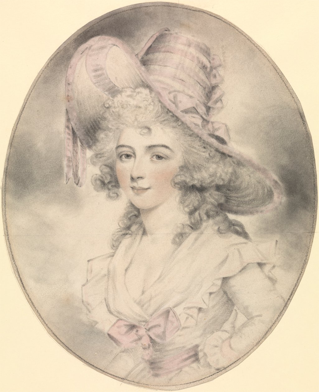 Portrait of a Lady, Facing Left by John Downman