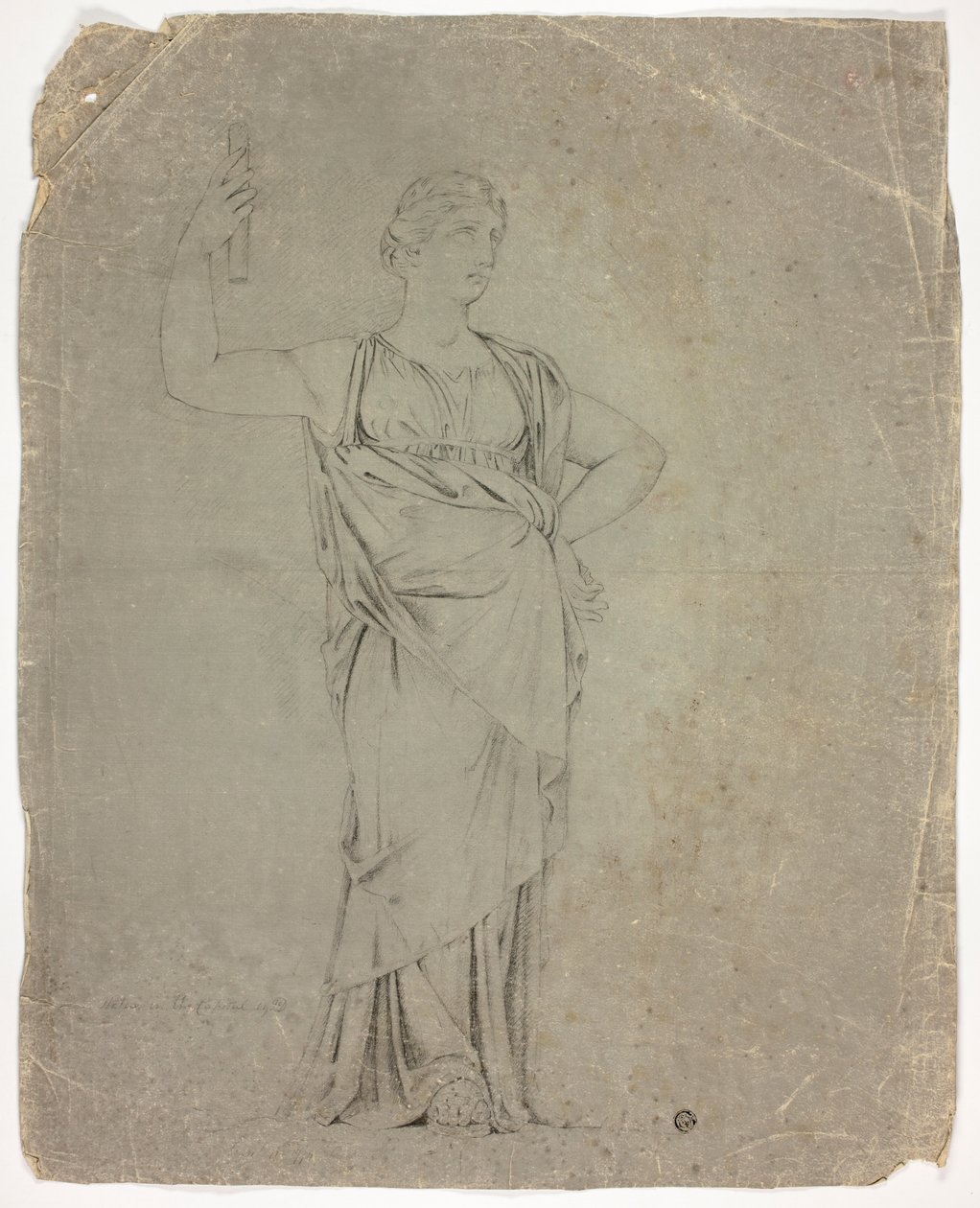 Ancient Statue of Standing Female Figure by John Downman
