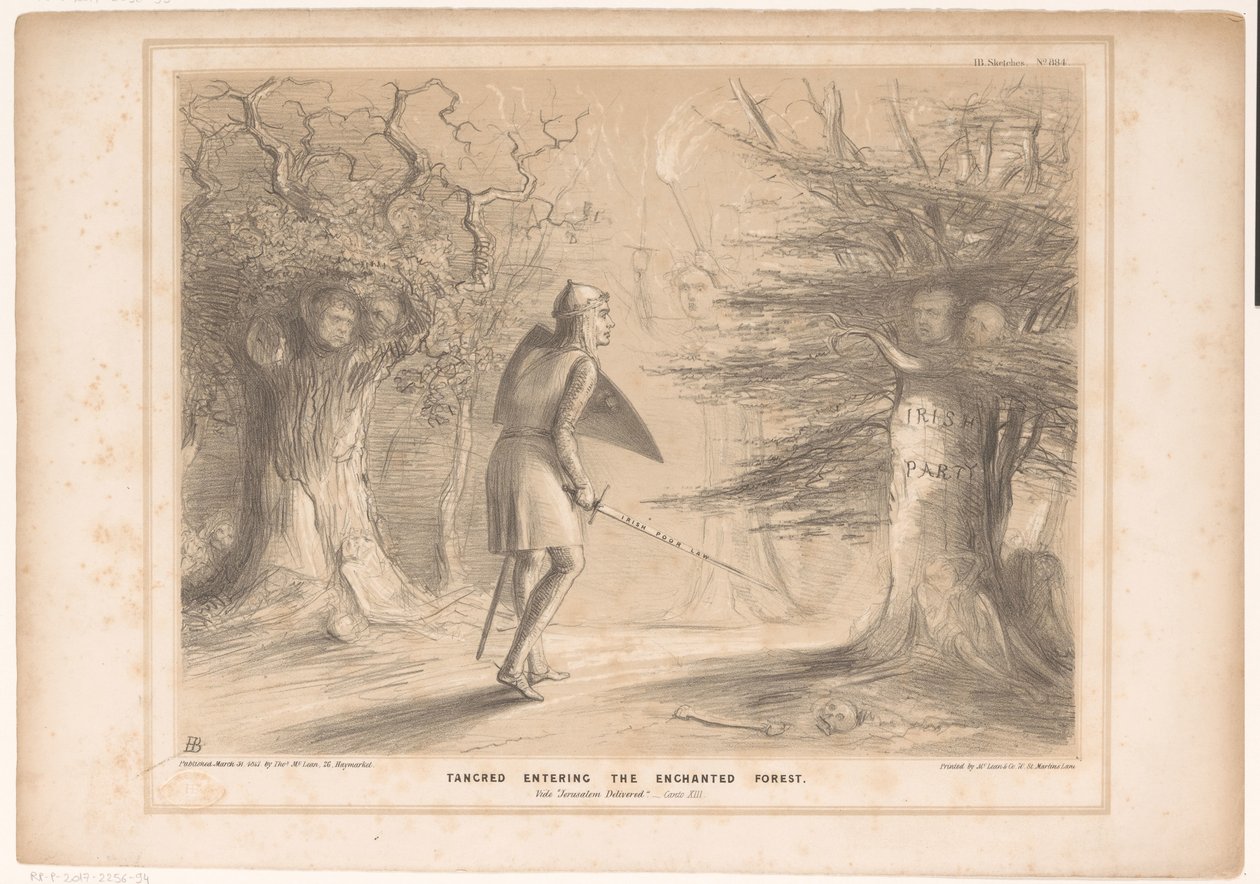Caricature with Lord Russell as Tancredi by John Doyle