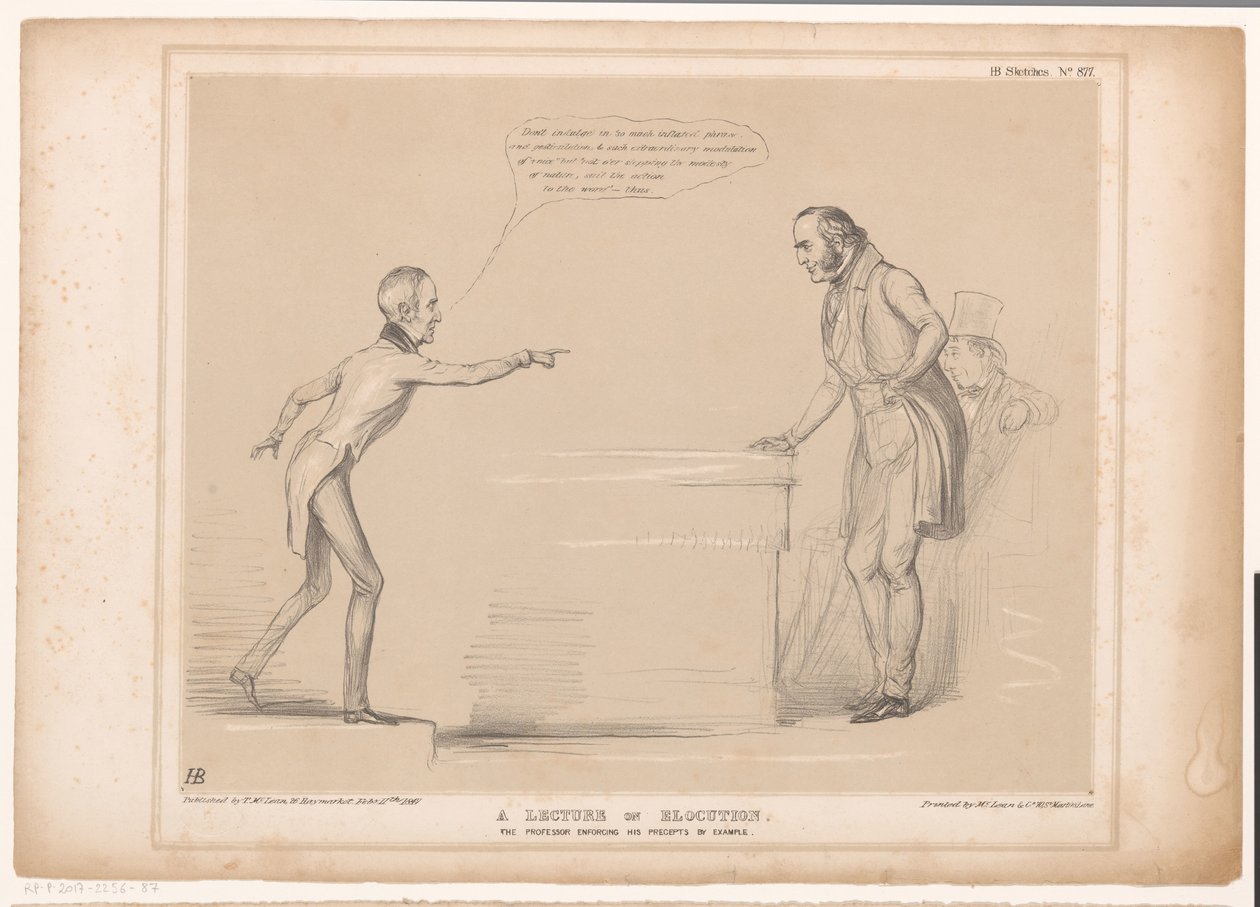 Caricature with Roebuck and Lord Bentinck by John Doyle