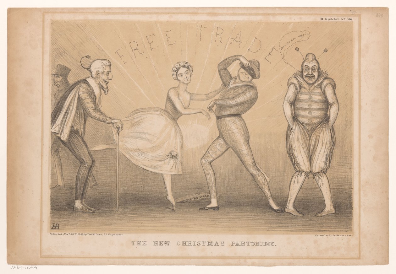 Caricature with Christmas Scene (The New Christmas Pantomime) (HB Sketches series) by John Doyle