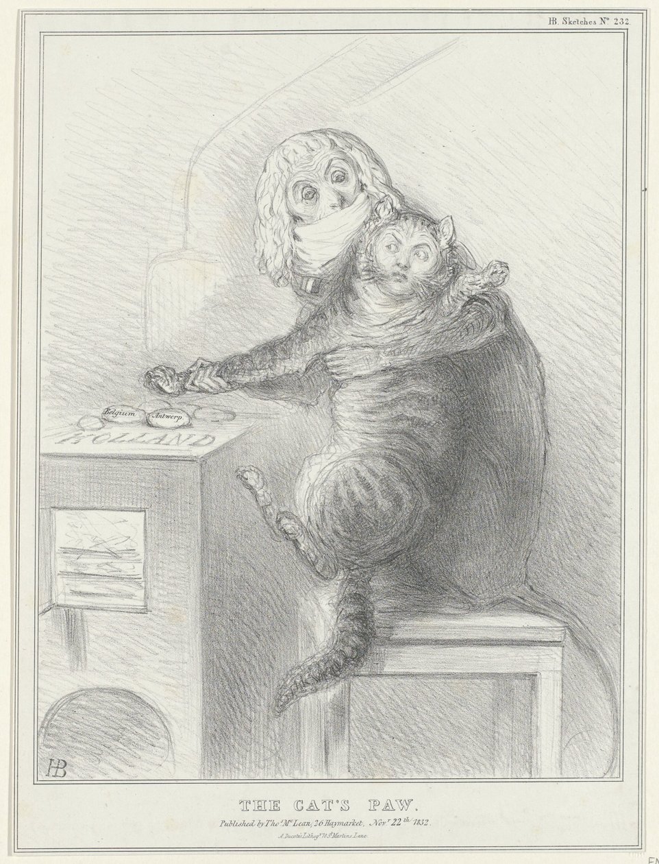 Caricature of Talleyrand and Palmerston, 1832 (Political Sketches) by John Doyle
