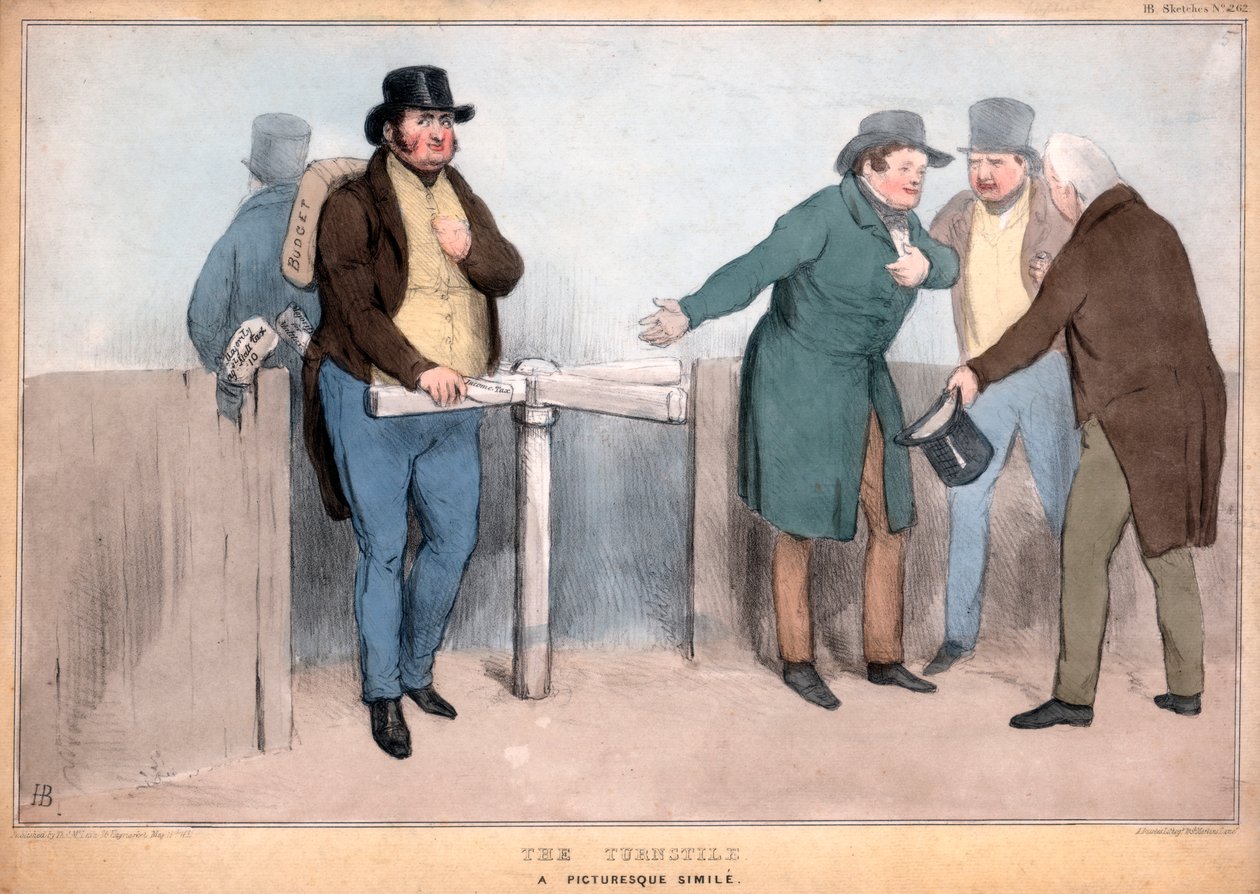 The Turnstile, A Picturesque Simile by John Doyle