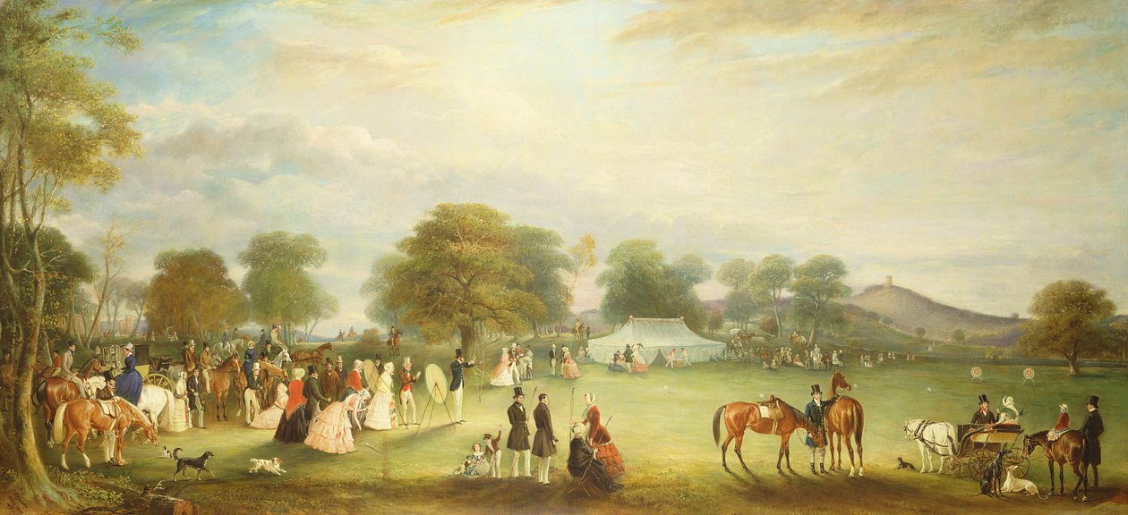 Archery Meeting in Bradgate Park, Leicestershire, 1850 by John E. Ferneley