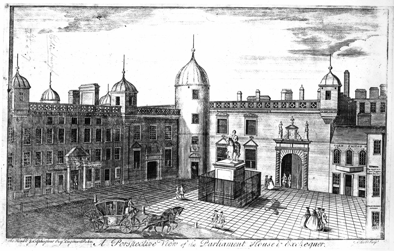 A Perspective View of the Parliament House and Exchequer, Edinburgh by John Elphinstone
