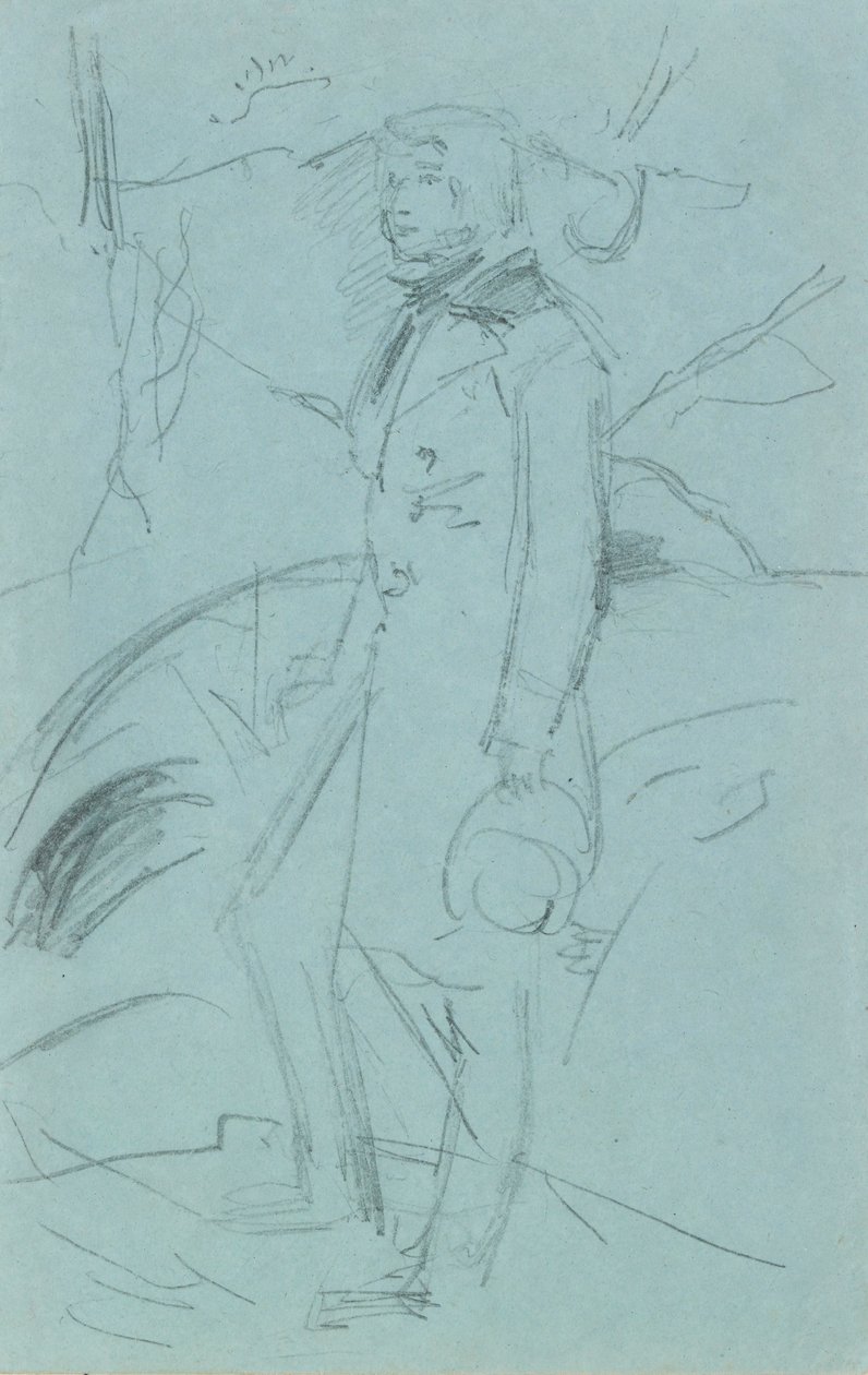 Preliminary Sketch for the Portrait of John Ruskin by John Everett Millais