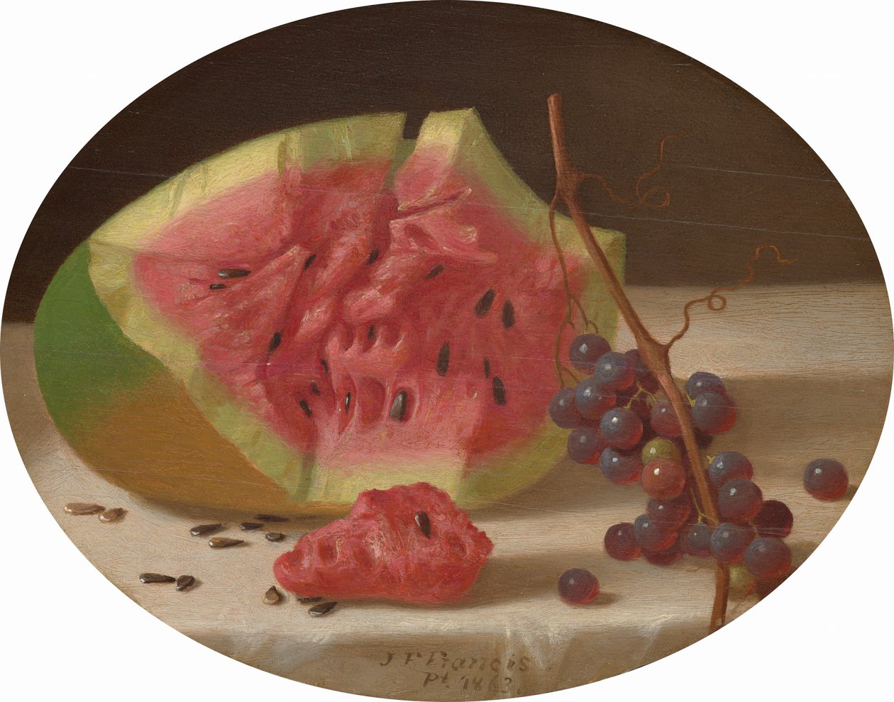 Watermelon and Grapes by John F. Francis