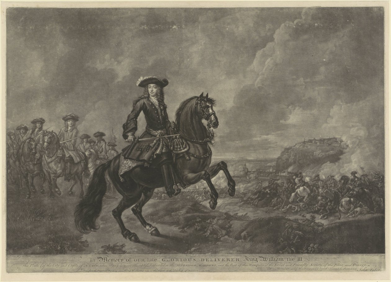 Equestrian Portrait of William III, Prince of Orange by John Faber (II)