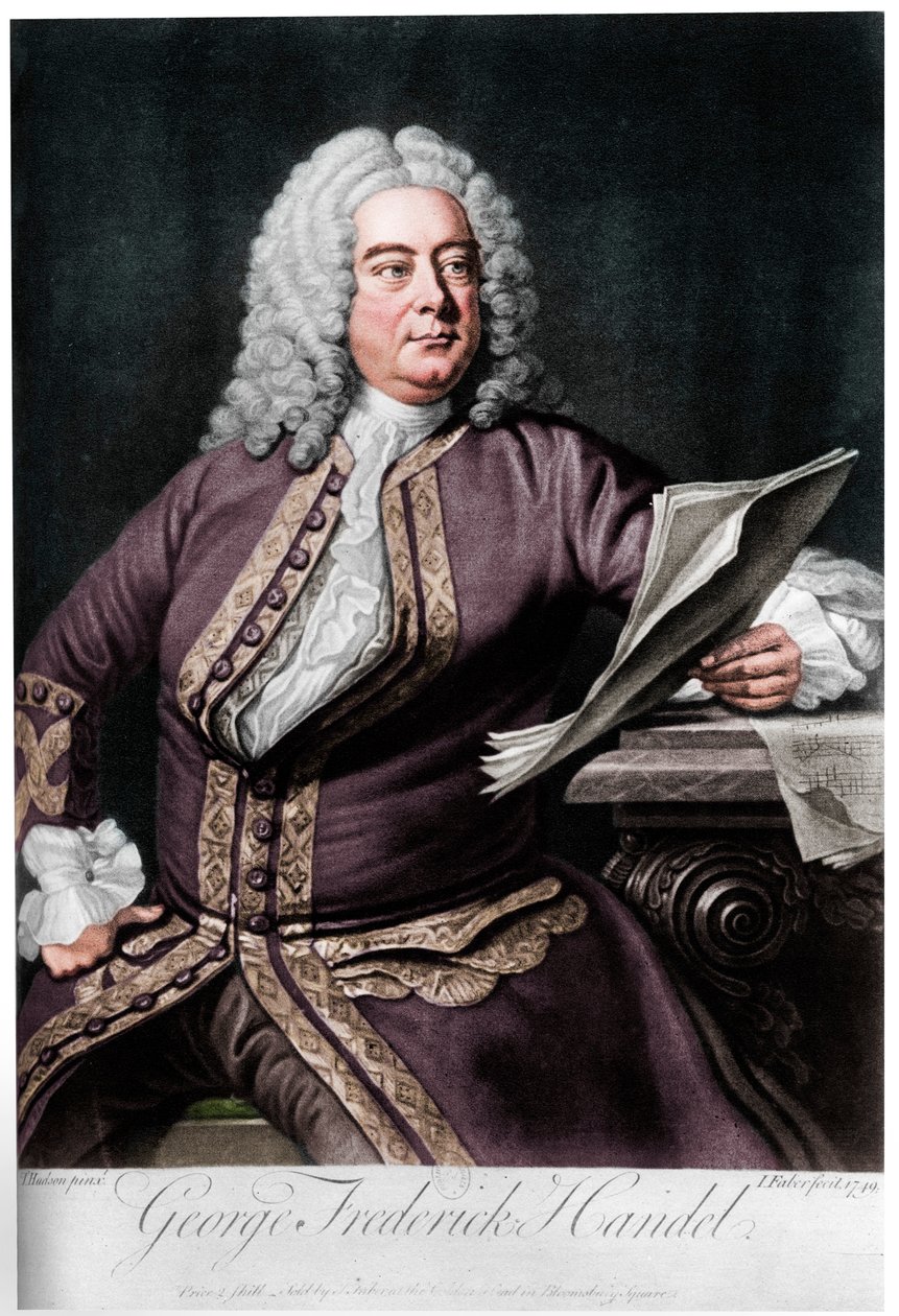 George Frideric Handel, German-born British Baroque composer, 1749 by John Faber the younger