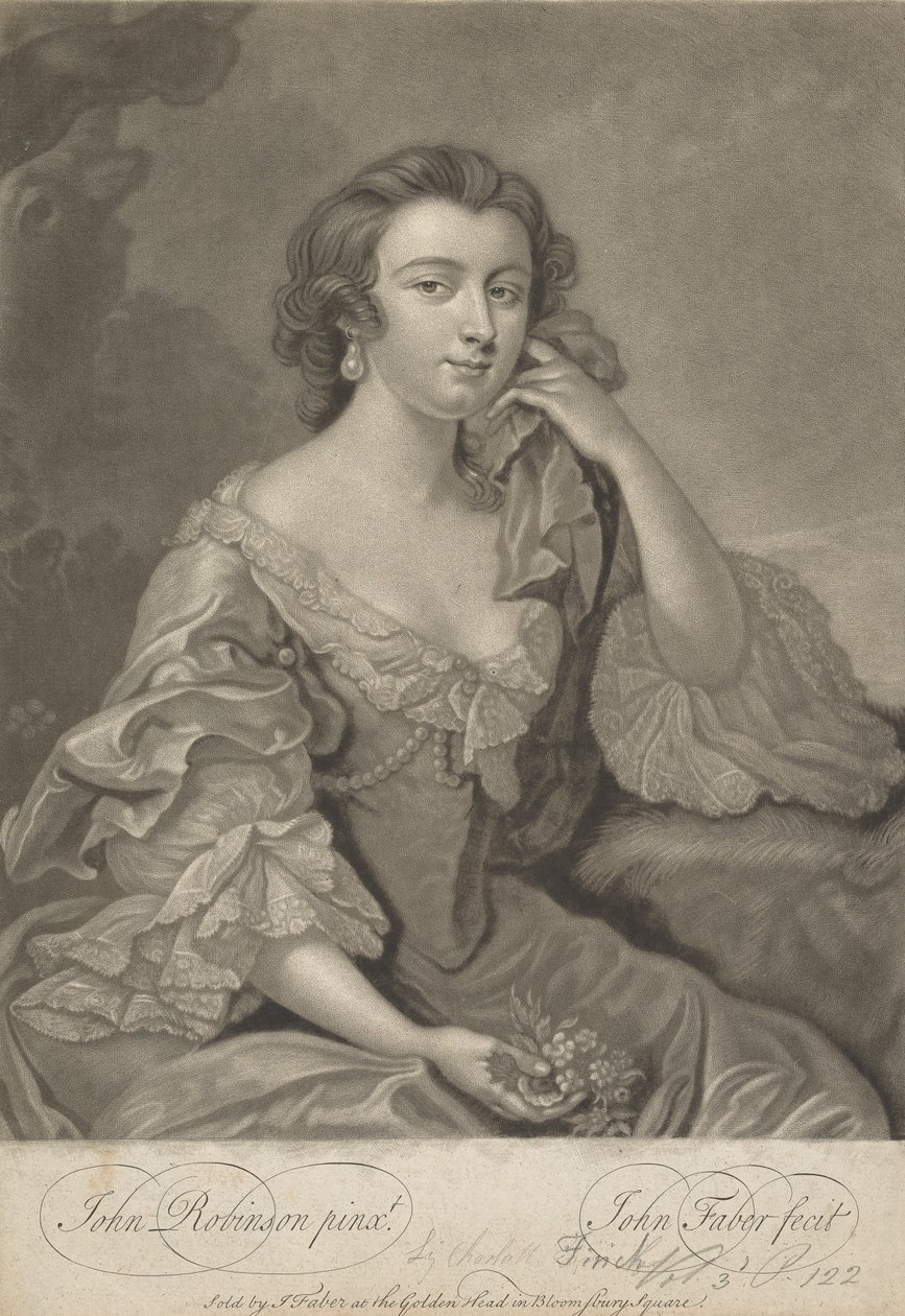 Lady Charlotte Finch (née Fermor) by John Faber the younger