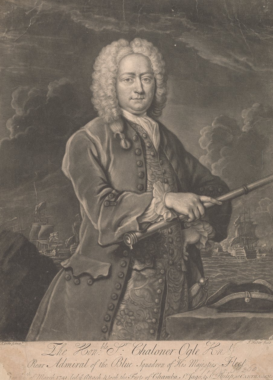 Sir Chaloner Ogle by John Faber the younger